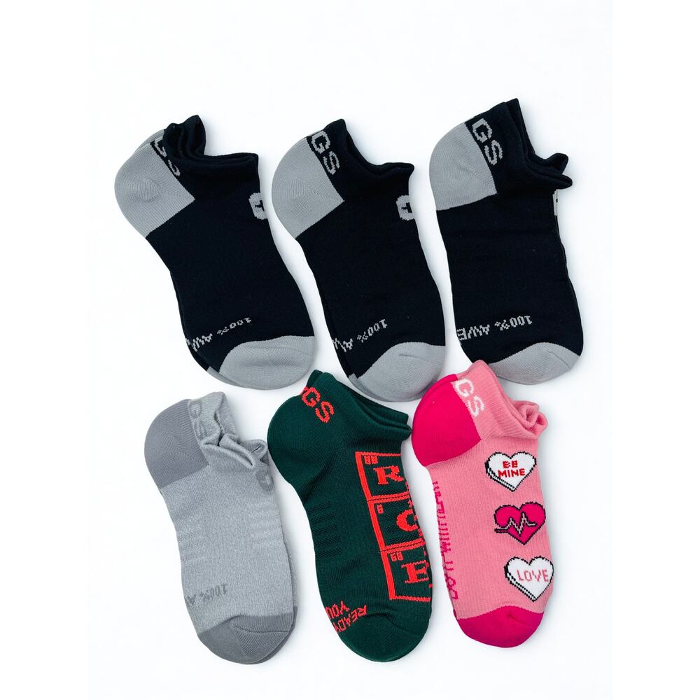 6 Pairs FIGS Compression  No-show Socks Size Small